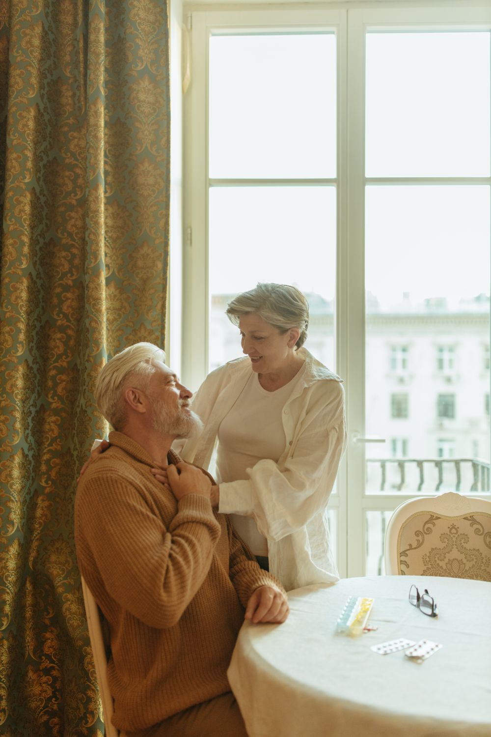 A carer with an older man
