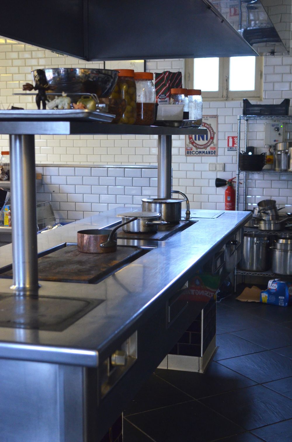 A clean commercial kitchen